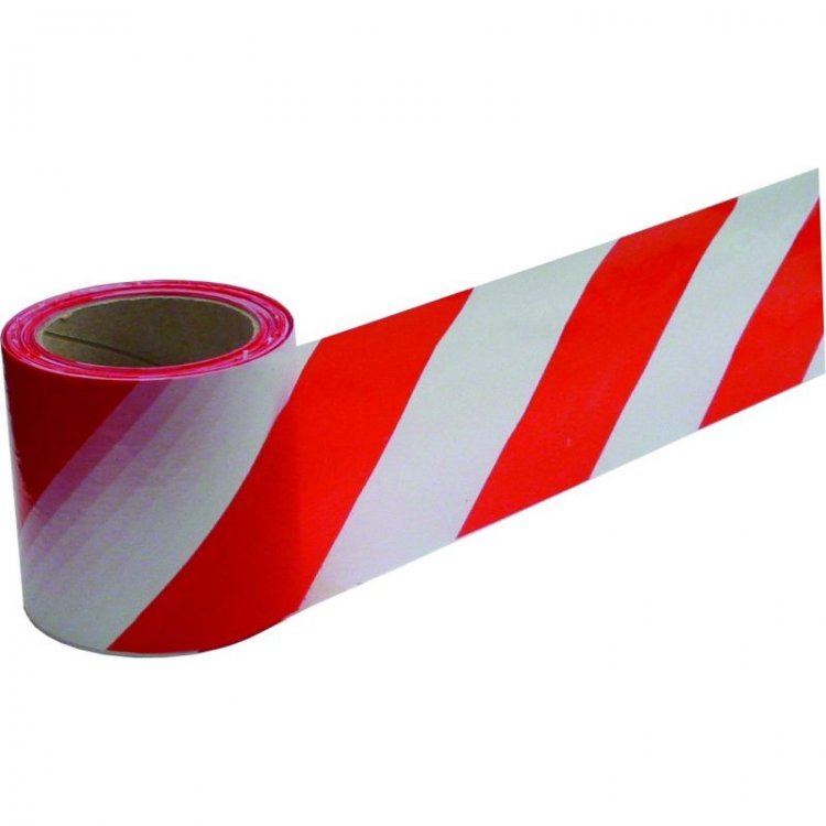 JUTEL Páska výstražná 80mm x 100m bielo-červená 1394