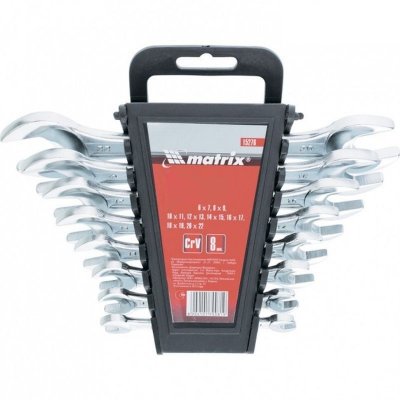 MATRIX Sada vidlicových kľúčov 8 dielna (6-22mm) Cr-V DIN 895  152769