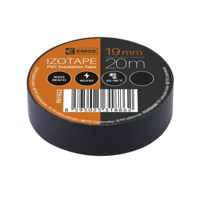 EMOS Páska izolačná 19/20 čierna PVC F61922