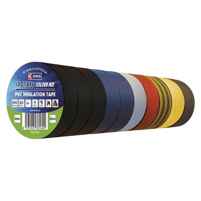 EMOS Páska izolačná mix farieb (bal=10ks) 15/10 F615992