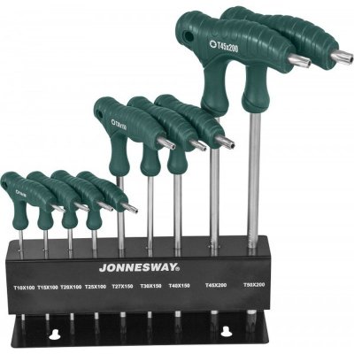 JONNESWAY Sada kľúčov TORX 9 dielna (10-50) s rukoväťou v PVC držiaku H10MT09S